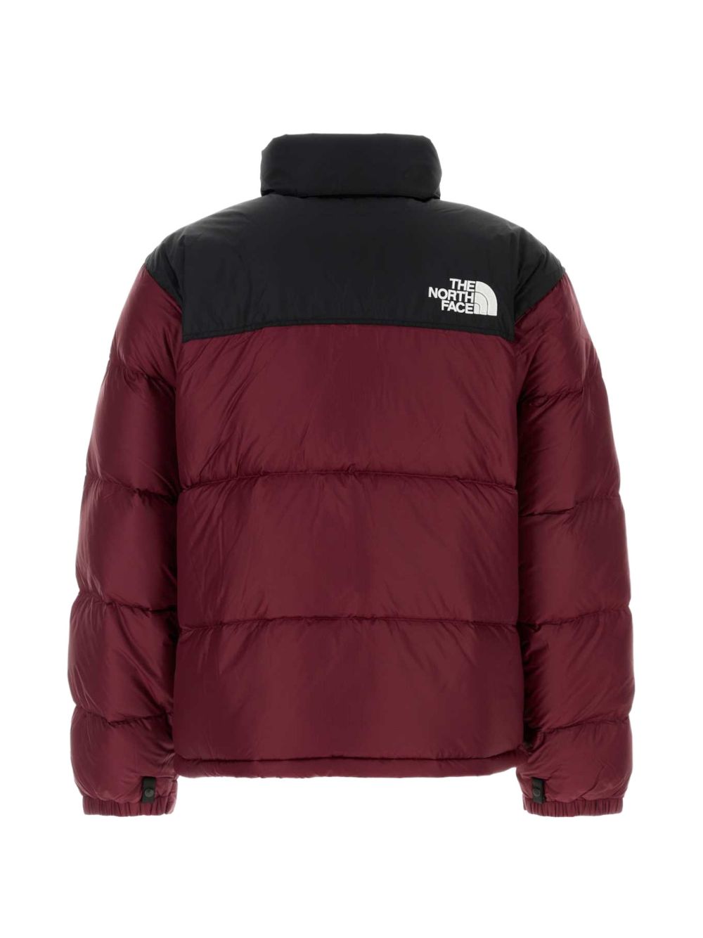 THE NORTH FACE Piumino corto con zip nero e bordeaux con logo