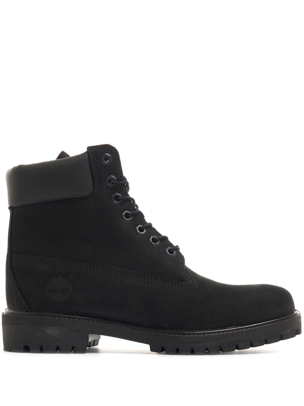 TIMBERLAND Stivaletto nero in pelle con imbottitura sulla caviglia