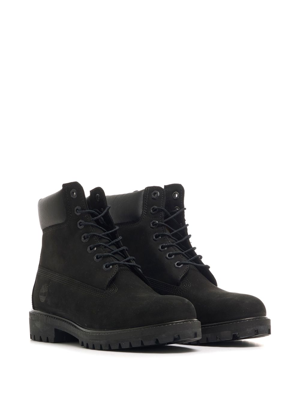 TIMBERLAND Stivaletto nero in pelle con imbottitura sulla caviglia