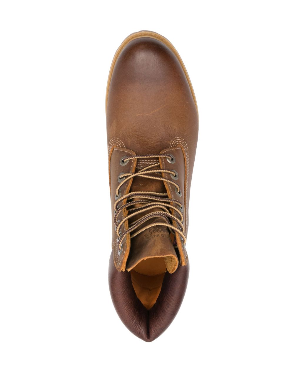 TIMBERLAND Stivaletto marrone in pelle con imbottitura sulla caviglia