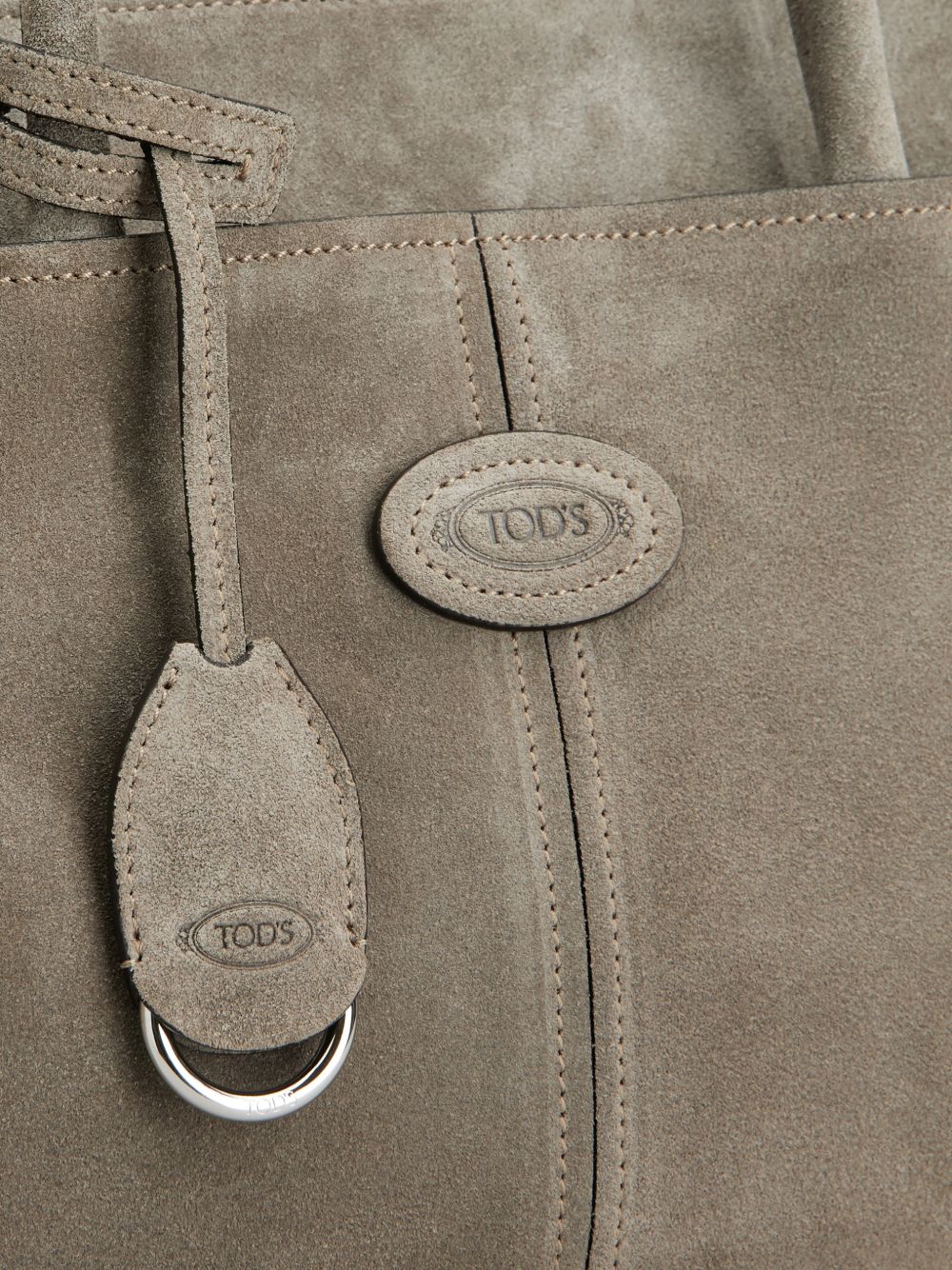 TODS Shopping Bag Piccola in Suede Beige