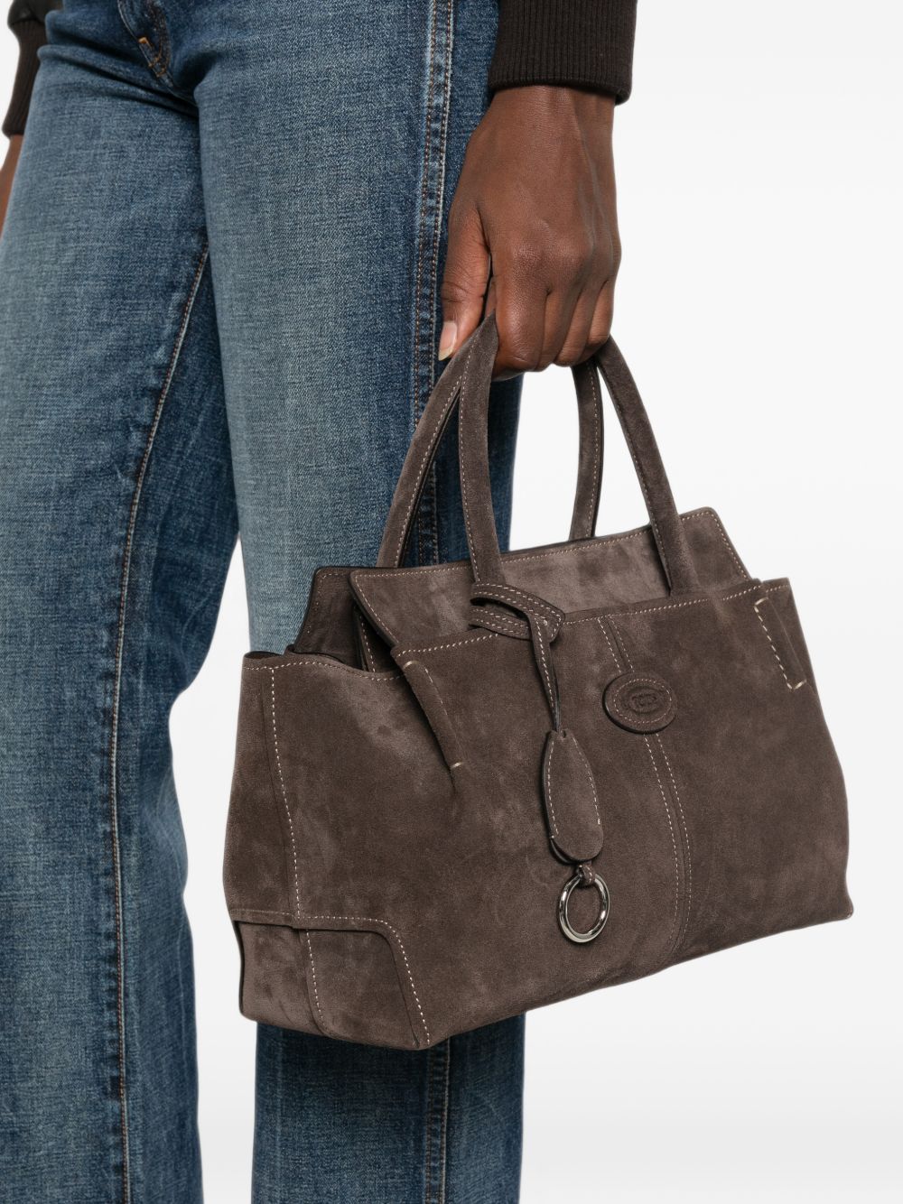 TODS Borsa a mano in Pelle Grigia