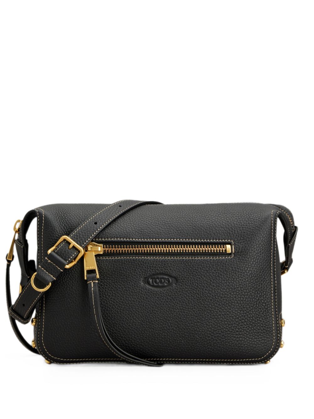 TODS Borsa a Spalla Nera in Pelle