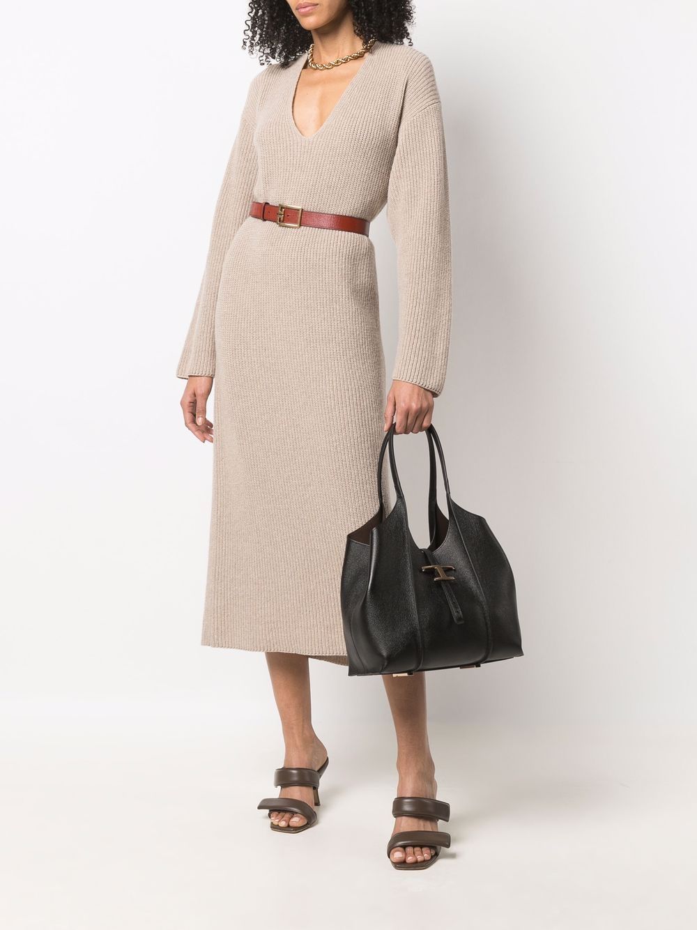 TODS Borsa Shopping T Timeless in Pelle Nera