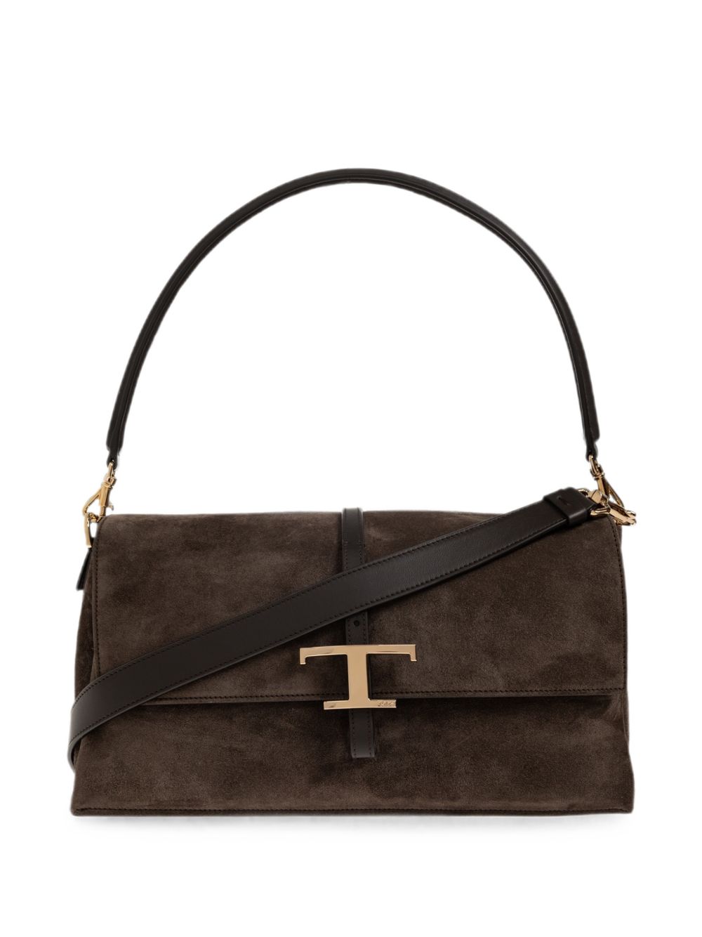 TODS Borsa a Spalla in Pelle Marrone