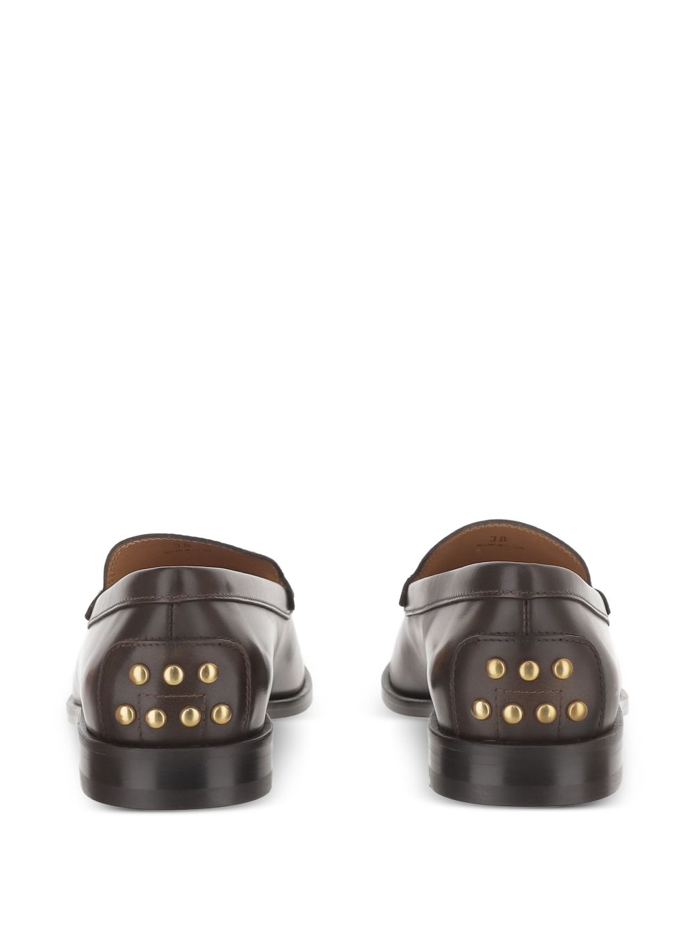 TODS Mocassini in pelle marrone scuro liscia