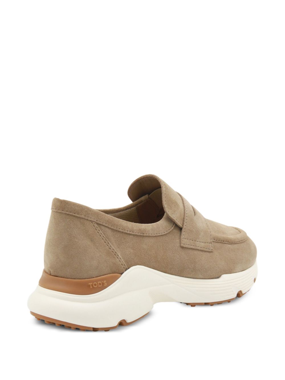 TODS Mocassino Sportivo in Camoscio Beige