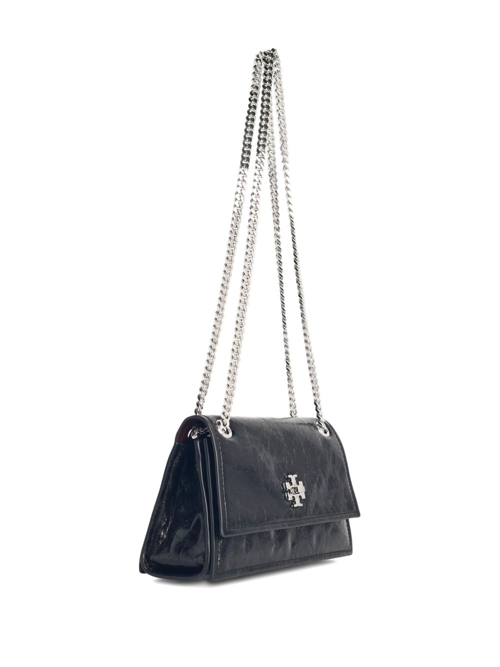TORY BURCH Borsa mini in pelle nera trapuntata con tracolla a catena
