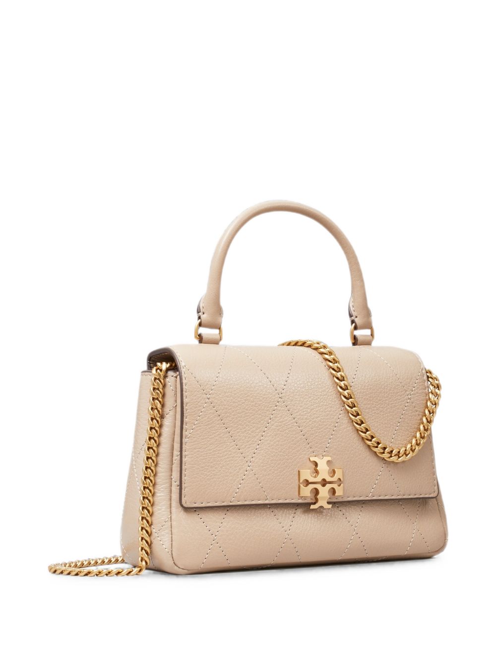 TORY BURCH Borsa a mano con logo e catena dorata