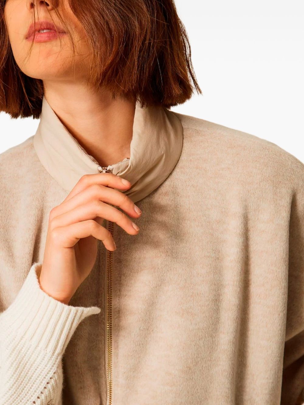 TWINSET Cappa con zip beige