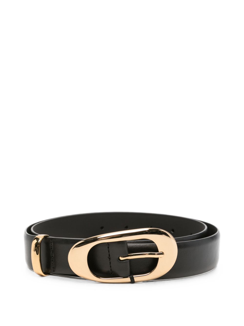 TWINSET Cintura nera con hardware dorato