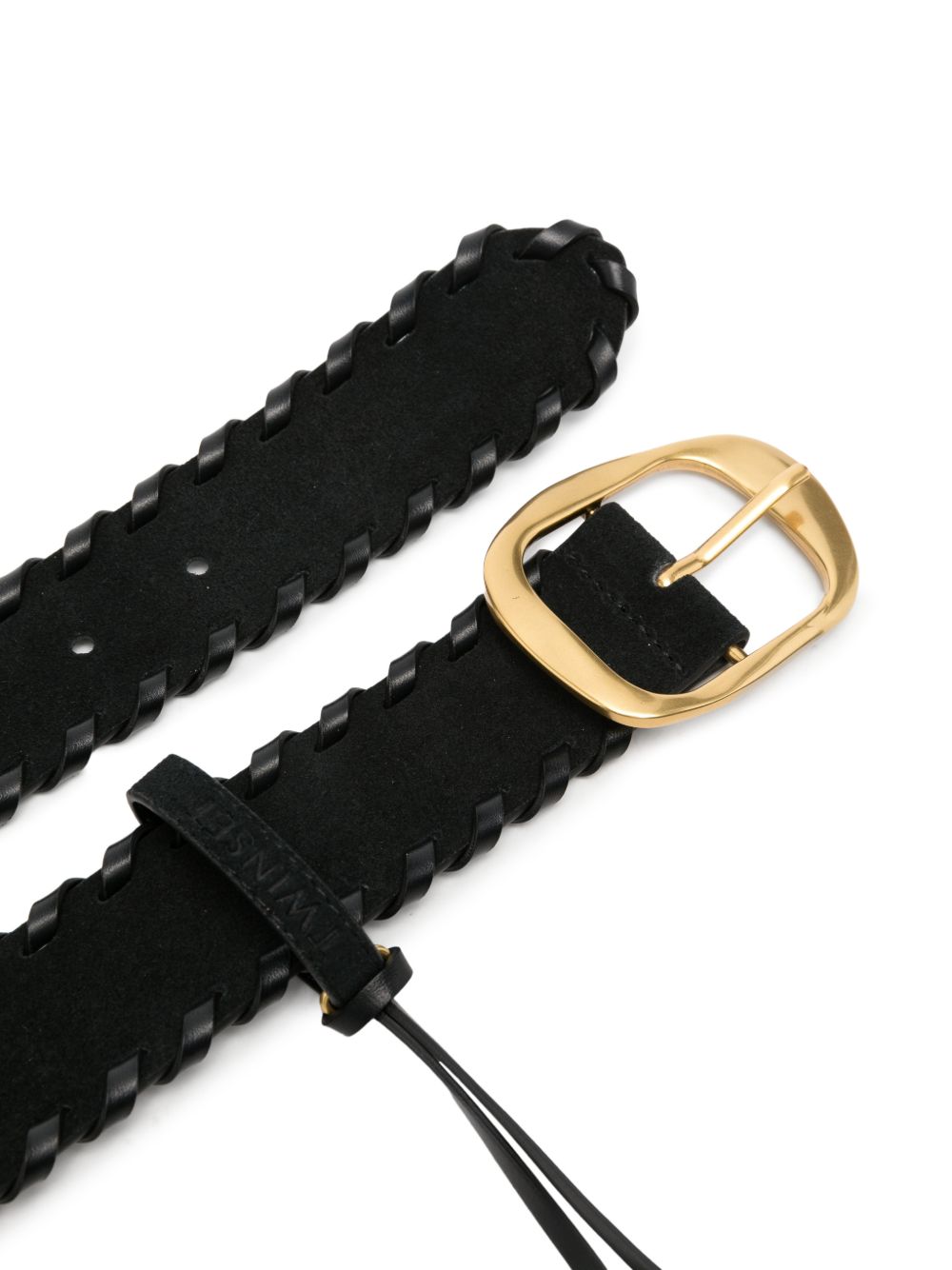 TWINSET Cintura nera con hardware oro