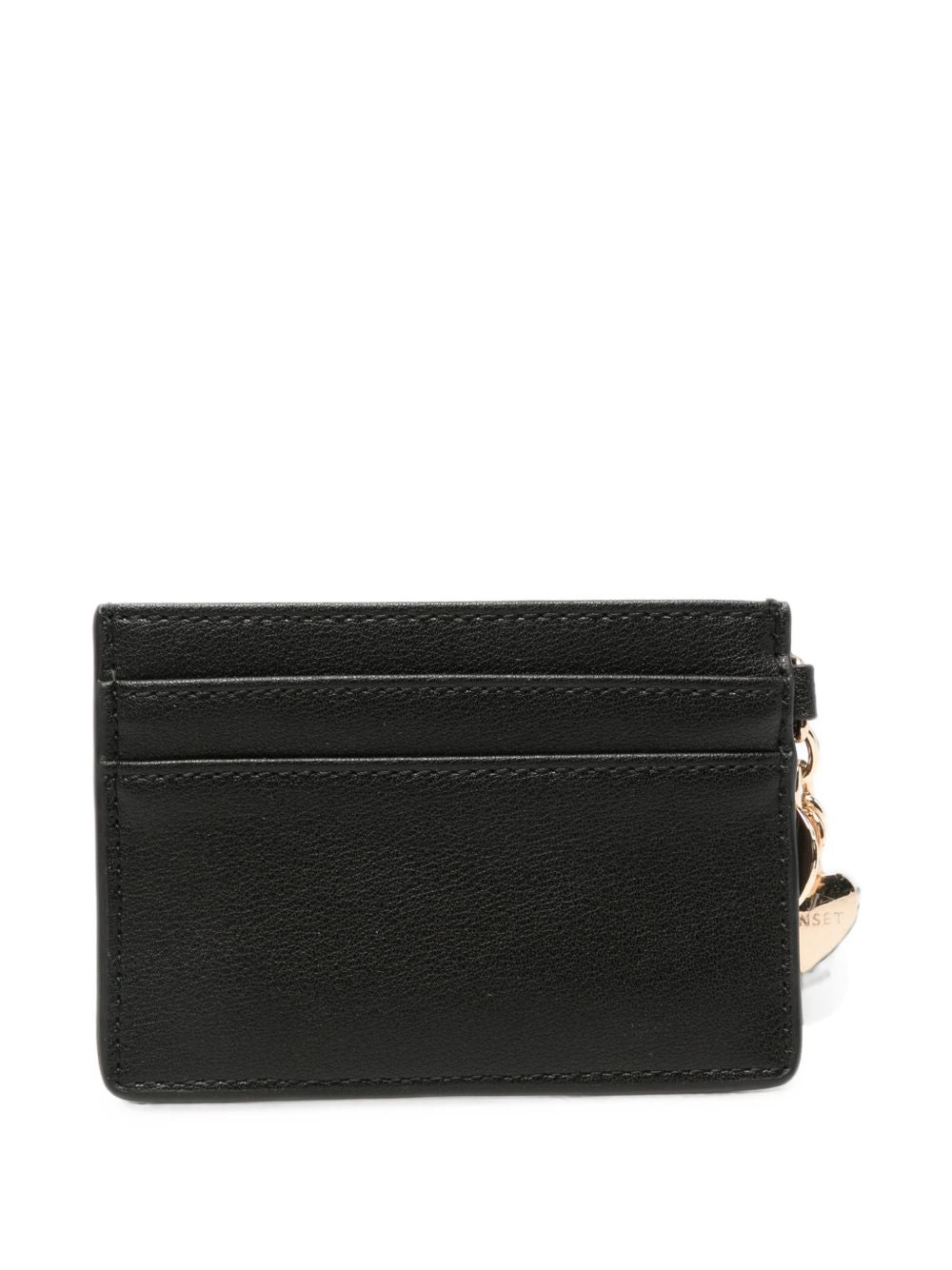 TWINSET Portacarte nero con dettagli oro
