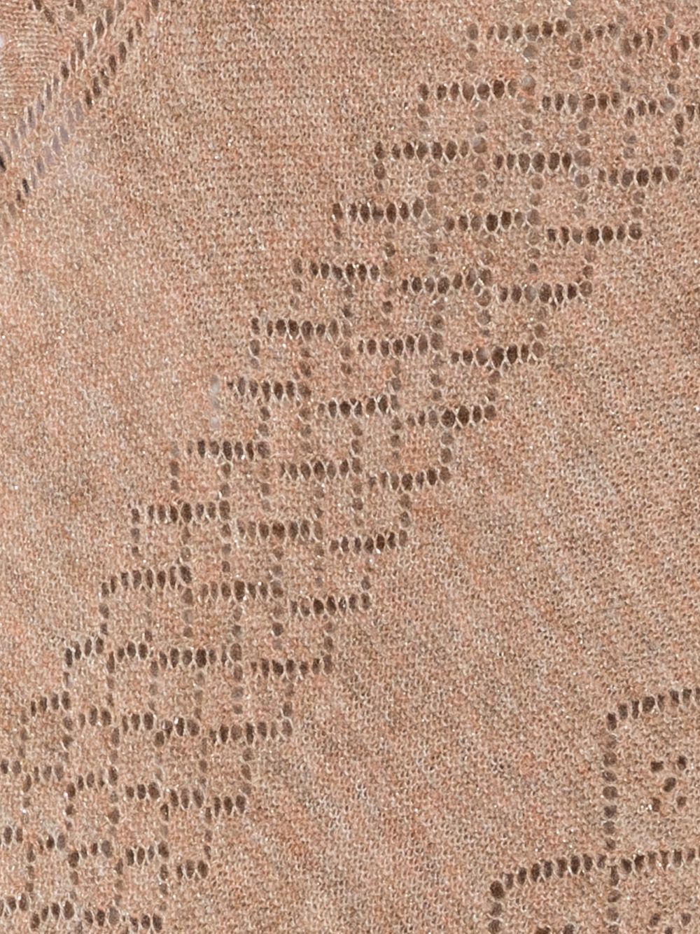 TWINSET Sciarpa triangolare ricamata color cammello