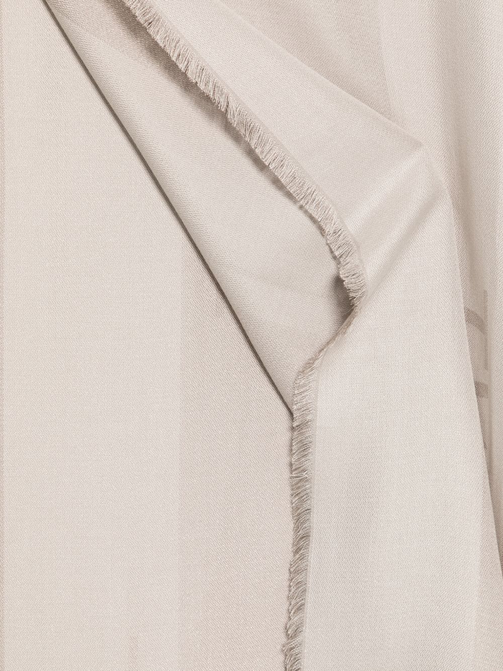 TWINSET Sciarpa beige chiaro a righe con logo frontale e motivo logo all-over