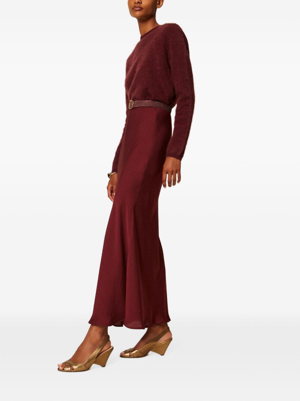 TWINSET Gonna lunga bordeaux