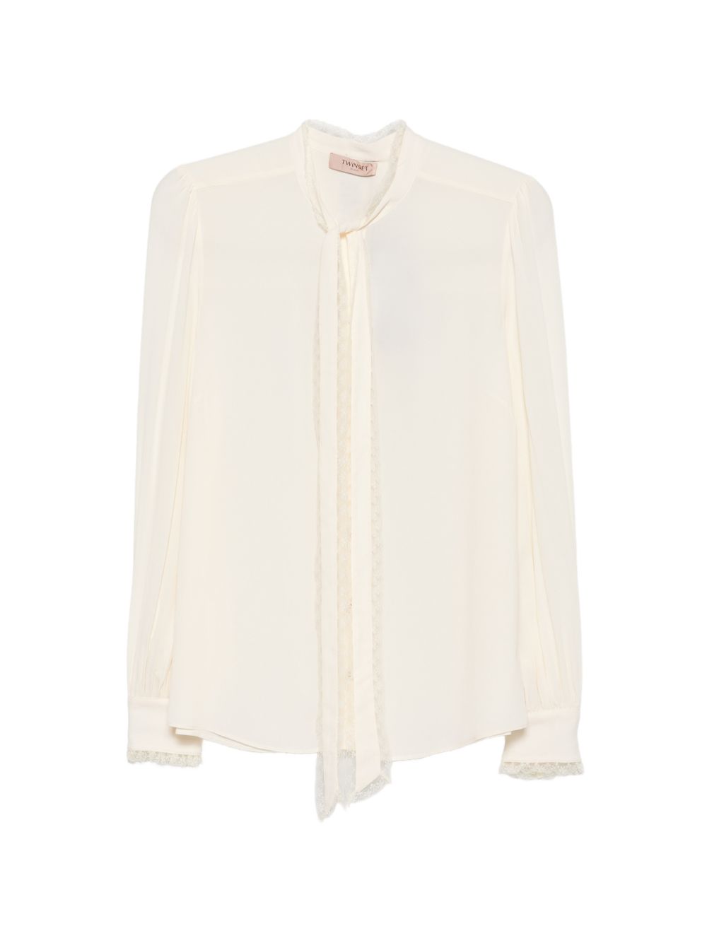 TWINSET Camicia color panna con fiocco
