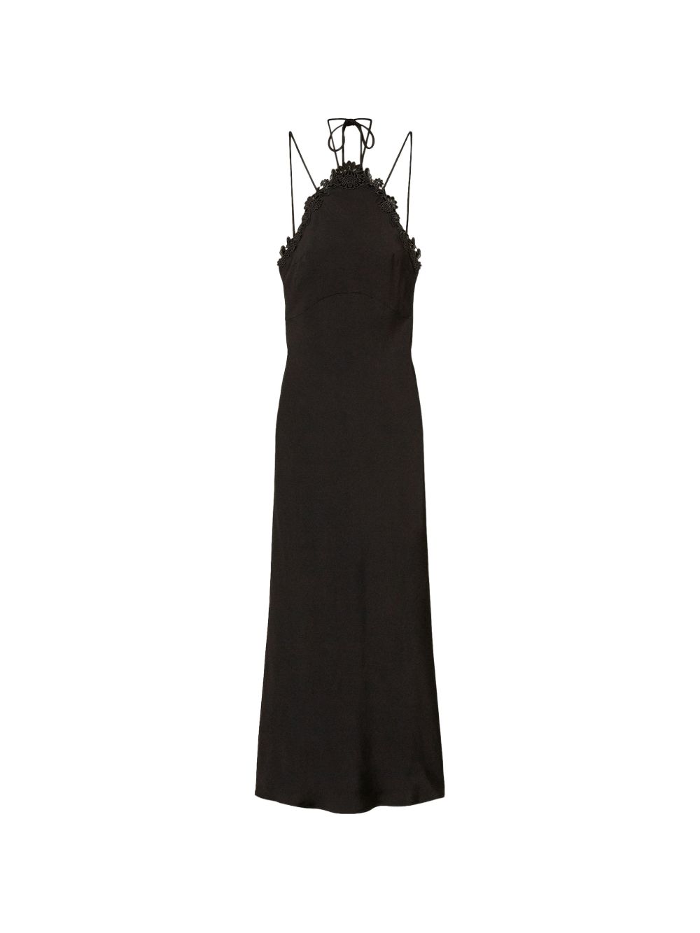 TWINSET Abito elegante nero con pizzo e scollo sulla schiena