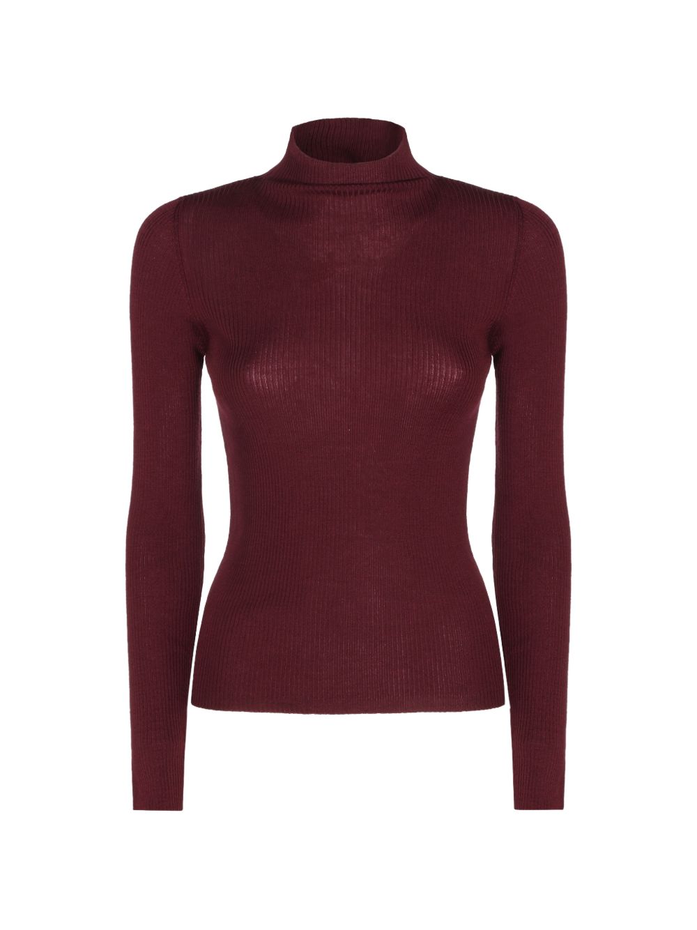 TWINSET Maglia a collo alto in lana bordeaux