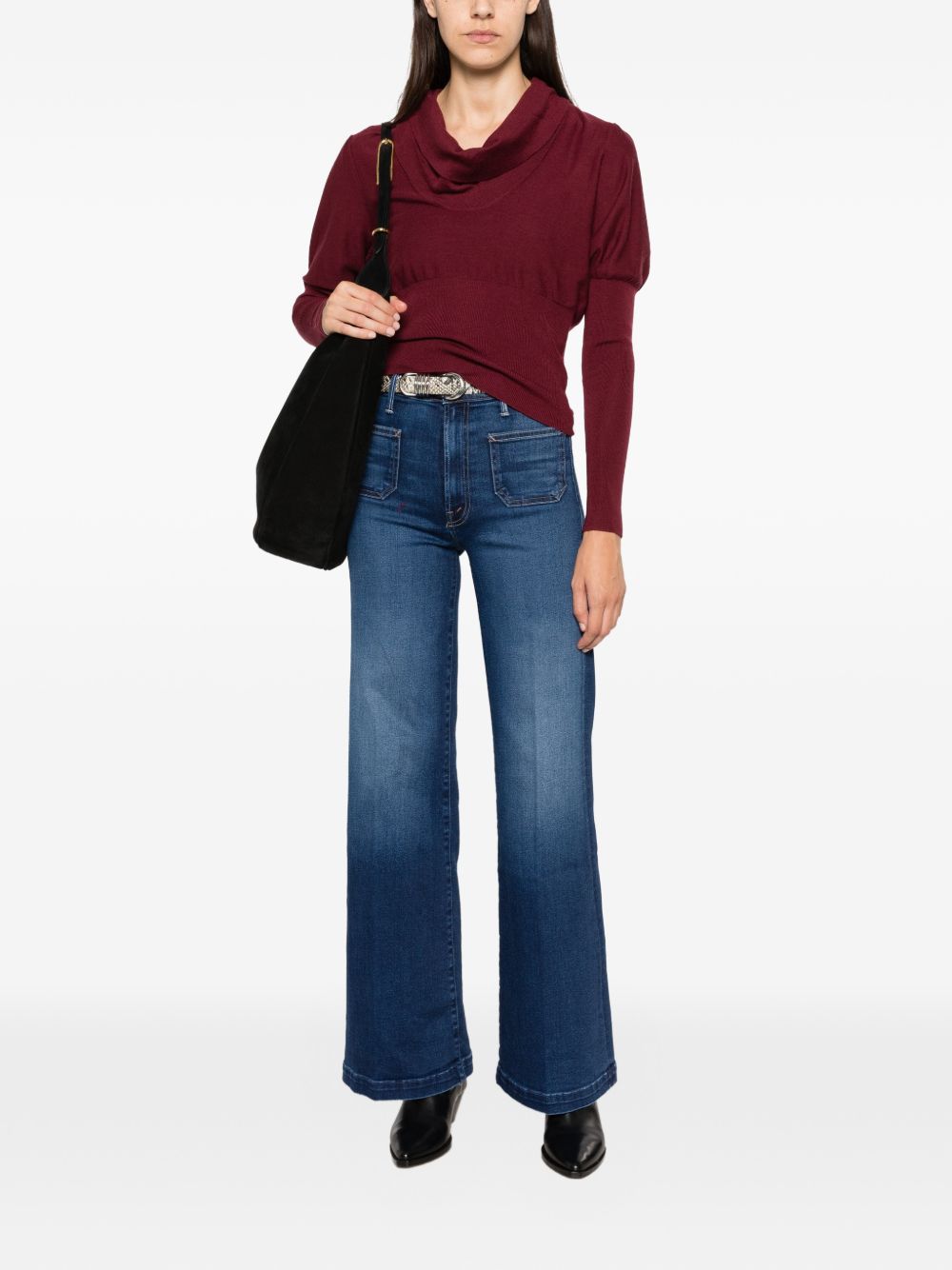 TWINSET Maglia in lana bordeaux
