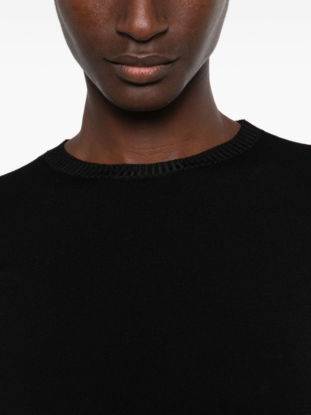 TWINSET Maglia girocollo nera