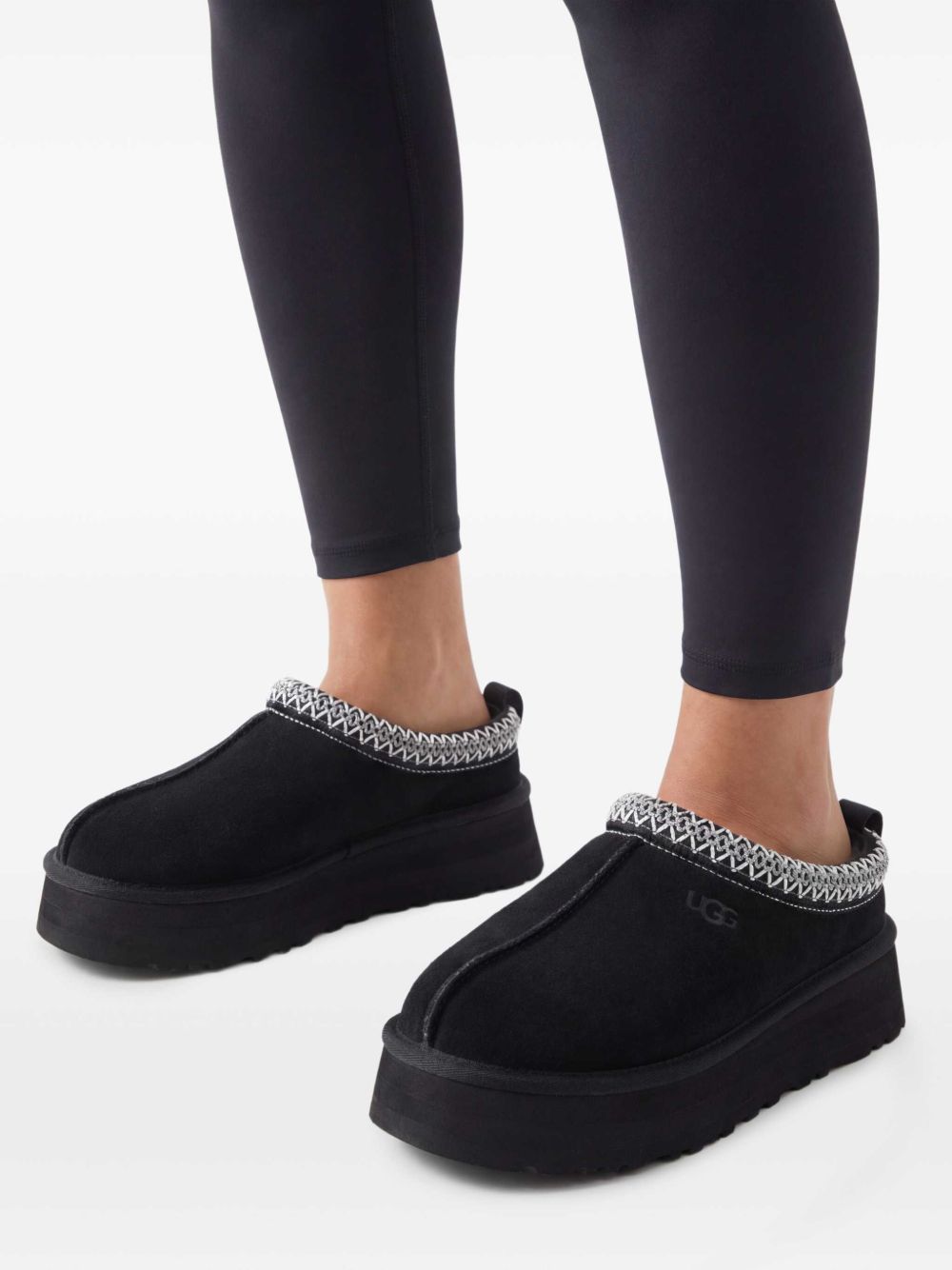 UGG Sabot Tazz II neri in camoscio con platform