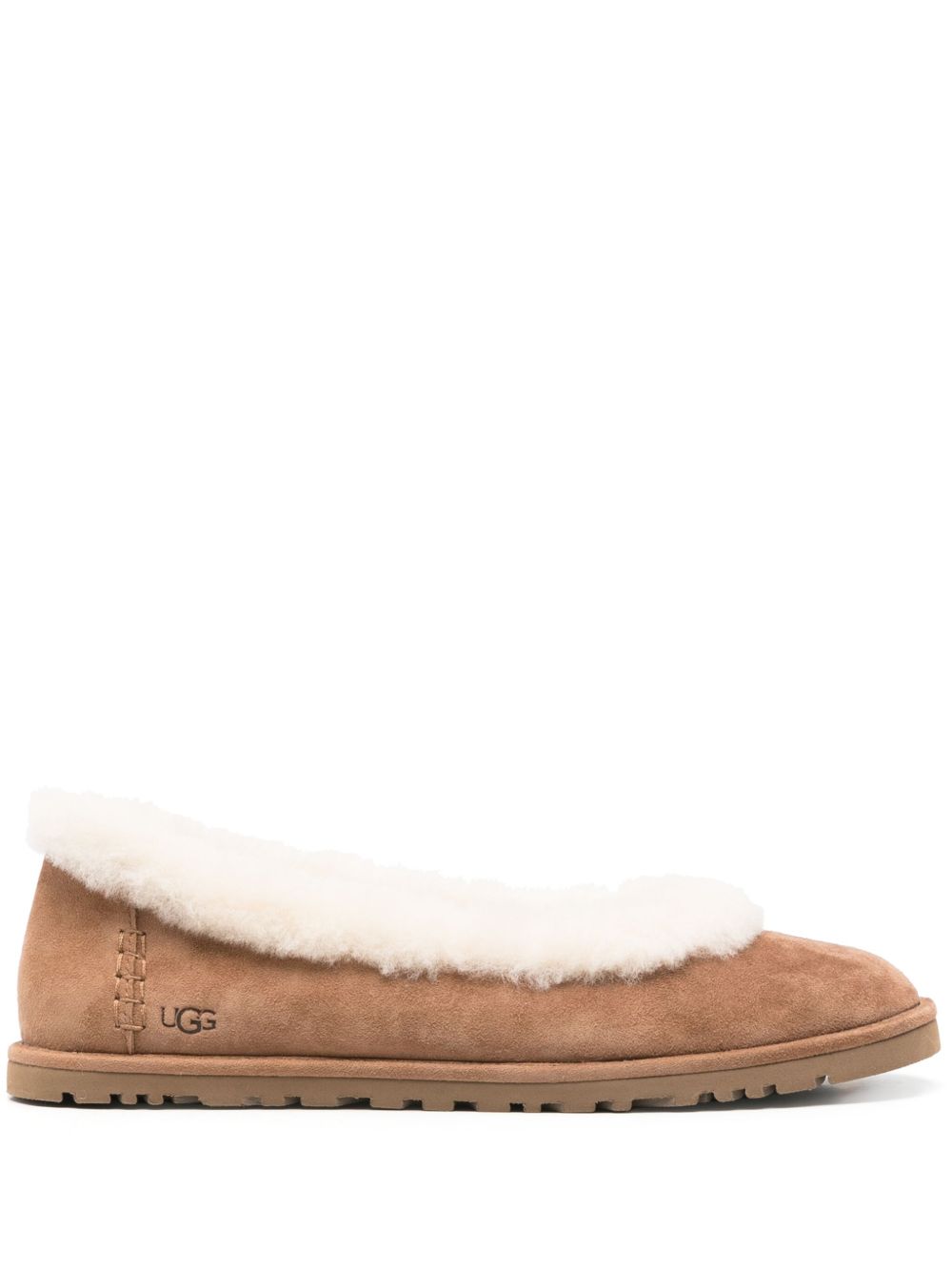 UGG Ballerine Zora in camoscio color Chestnut