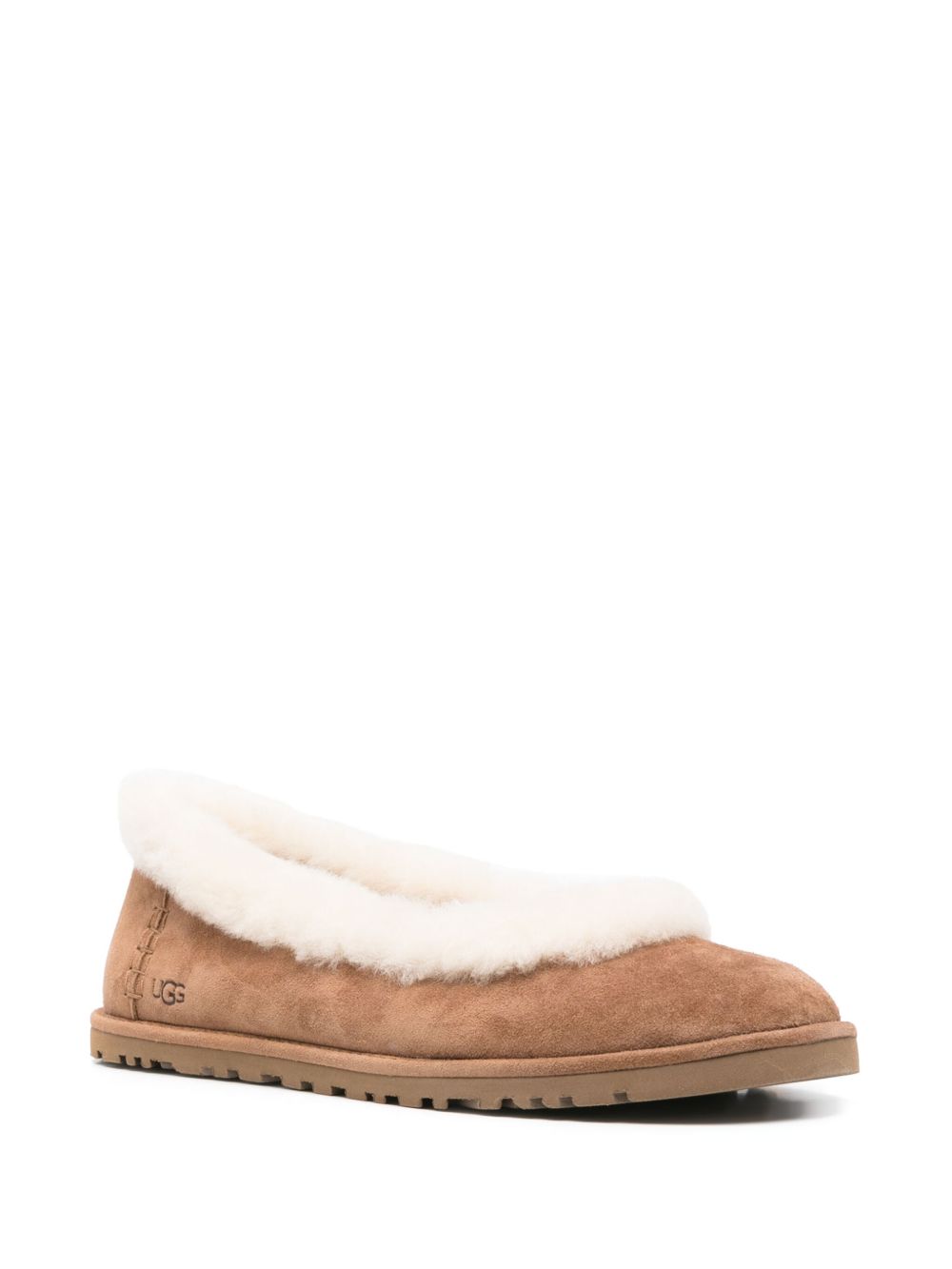 UGG Ballerine Zora in camoscio color Chestnut