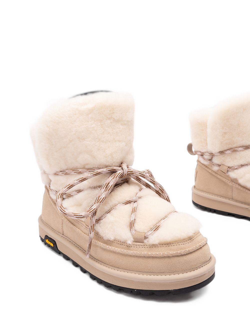 UGG Stivaletti alti beige in pelle con lacci