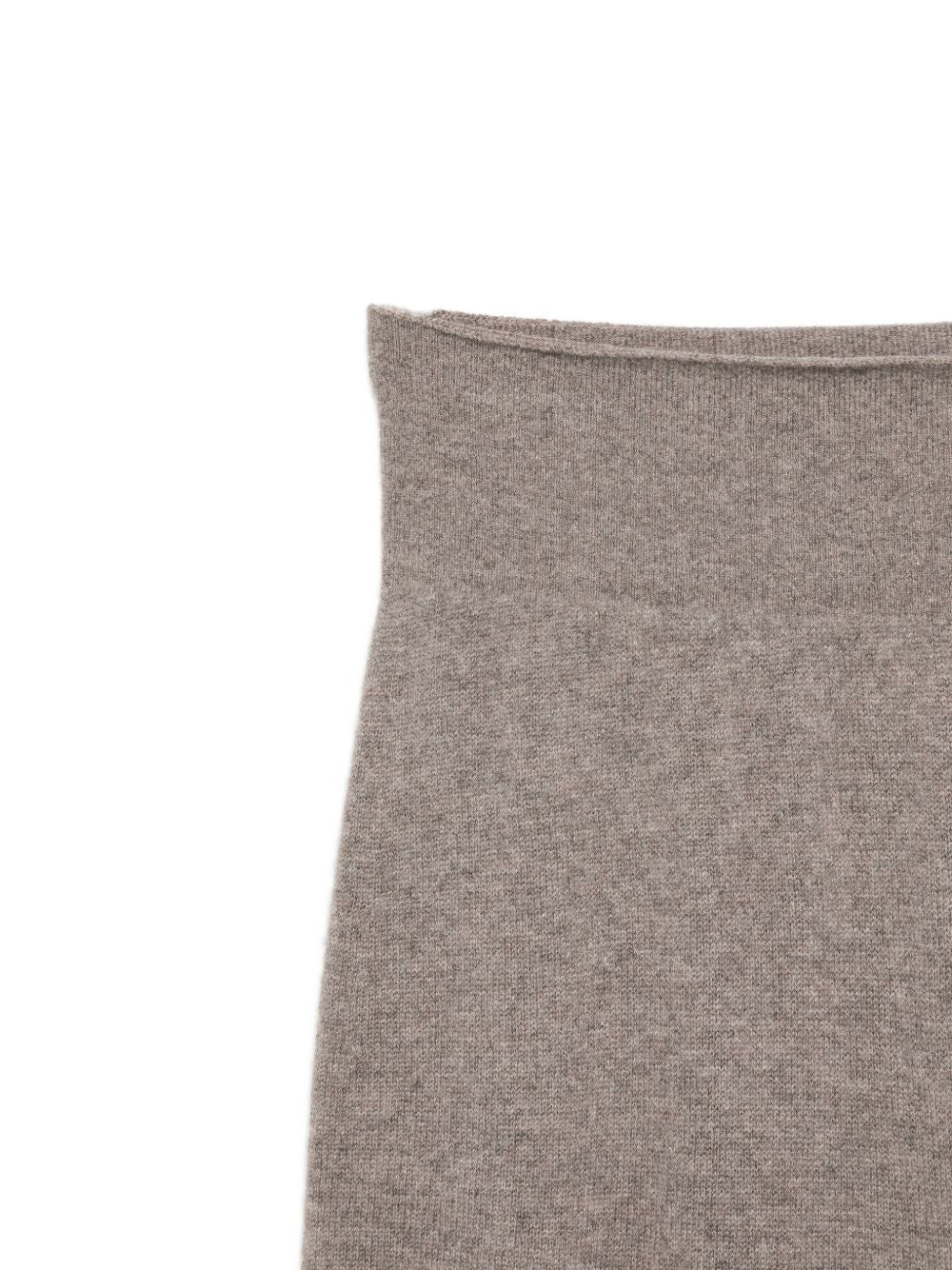 VANISE Pantaloni wide-leg in puro cashmere color castoro