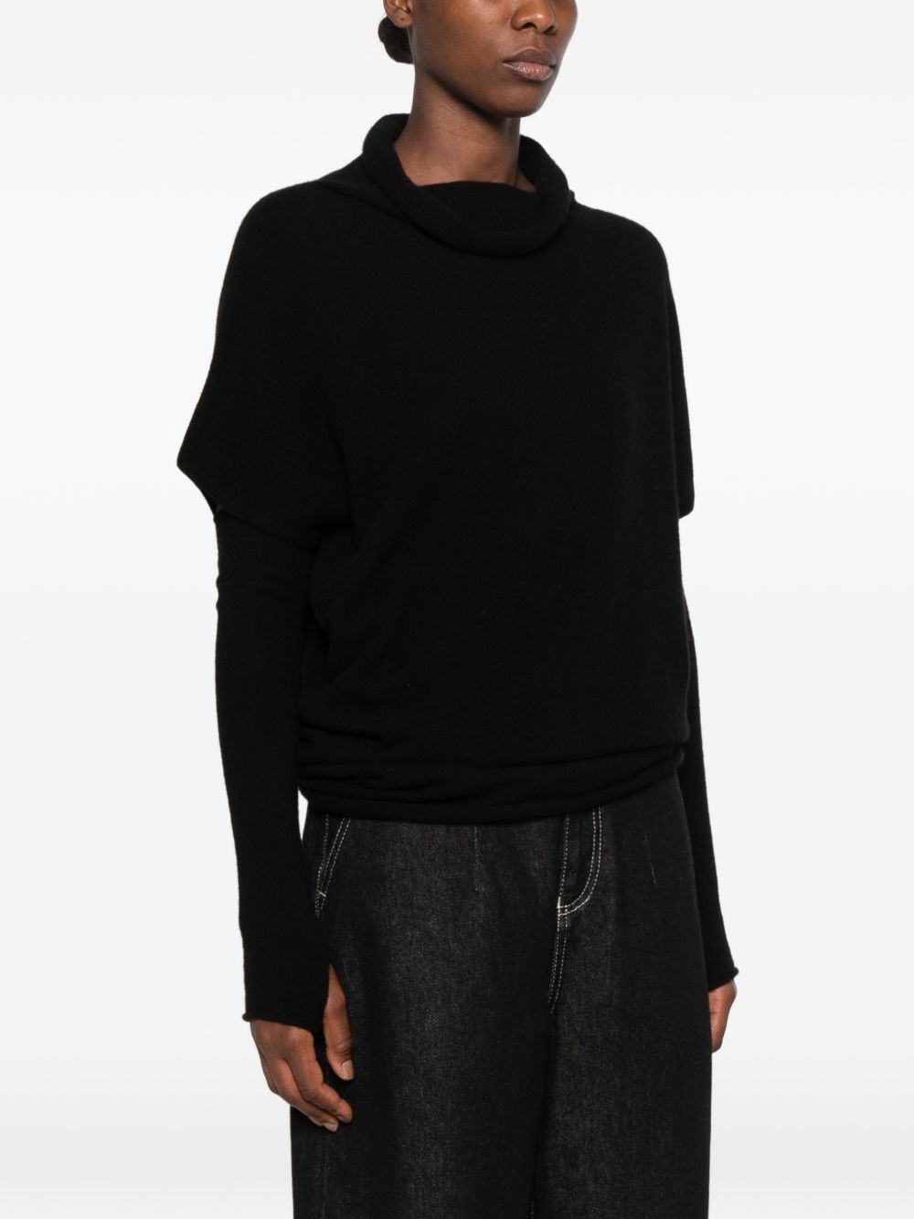 VANISE Maglia ROCIO NERO nera a collo alto