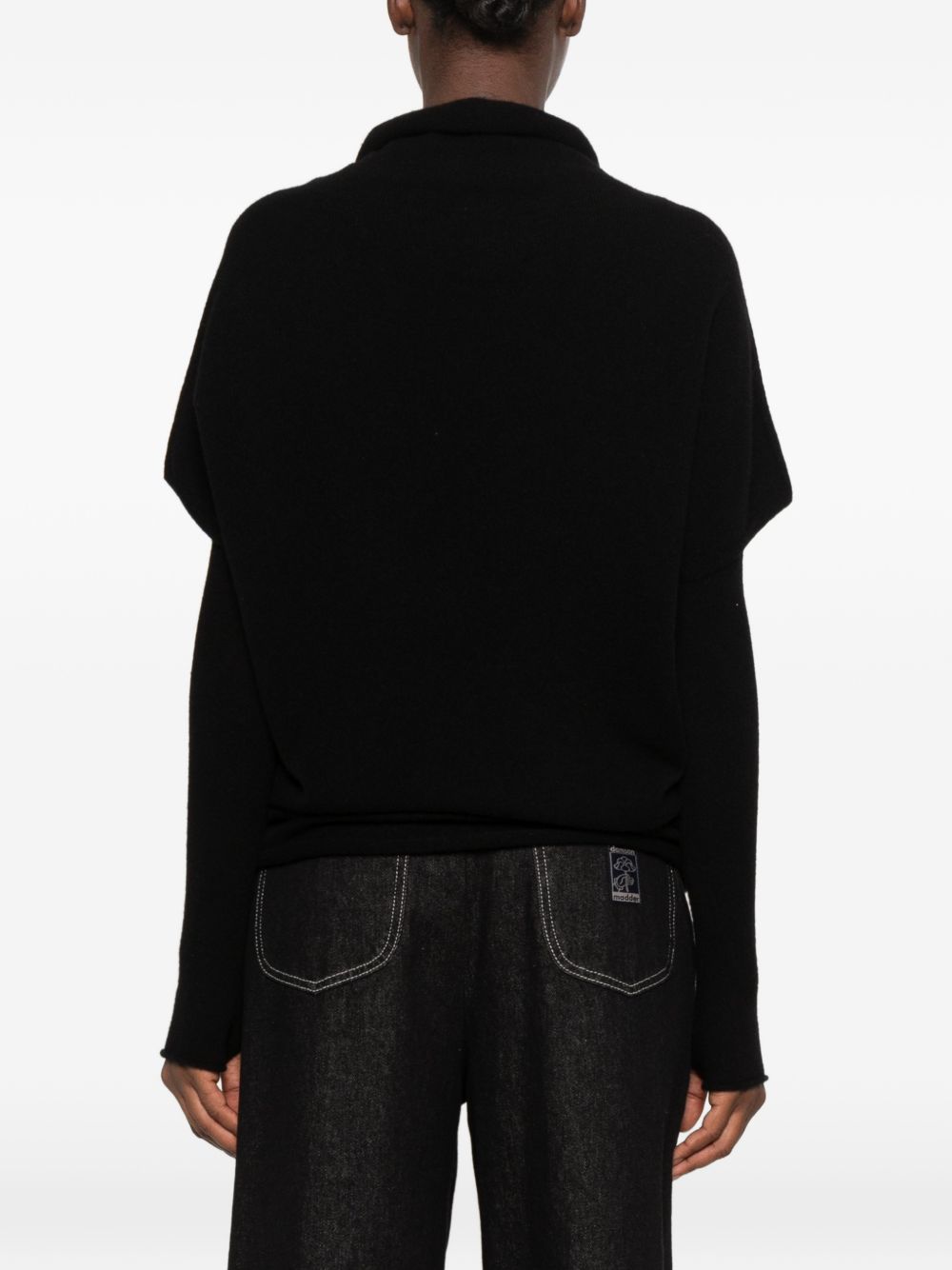 VANISE Maglia ROCIO NERO nera a collo alto