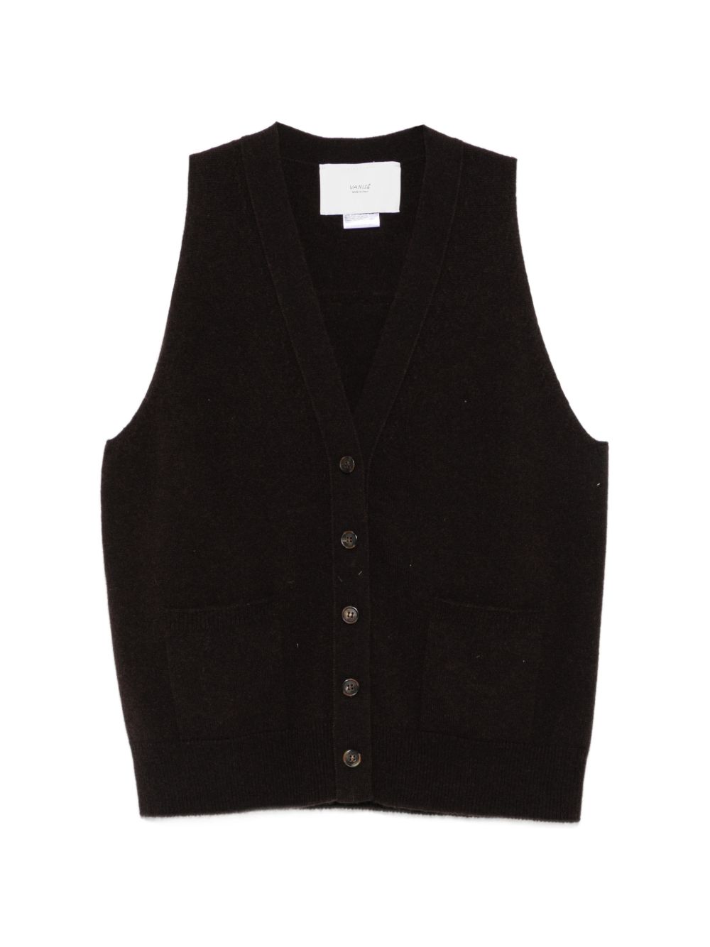VANISE Gilet Michaela in cashmere color caffè Vanisè