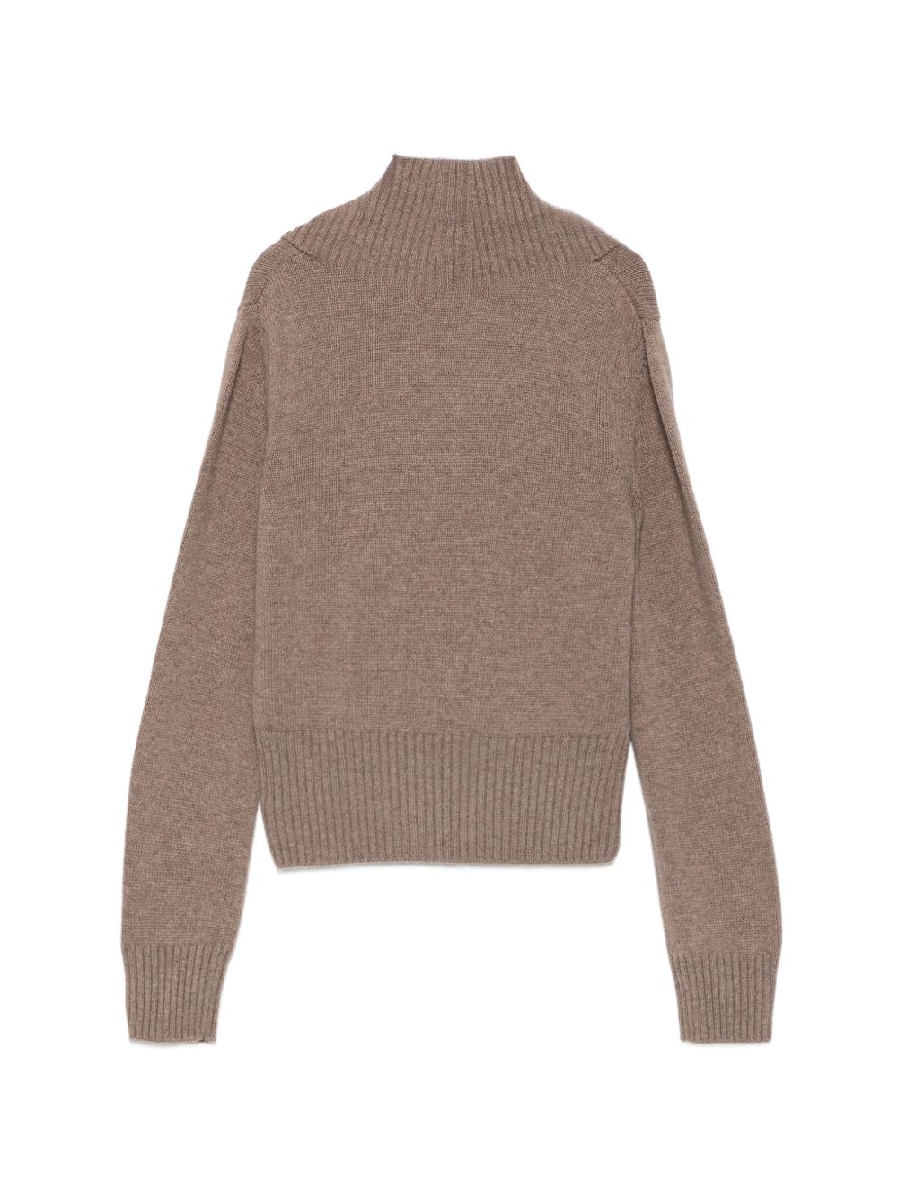 VANISE Maglia CECILIA CASTORO in lana con scollo a V
