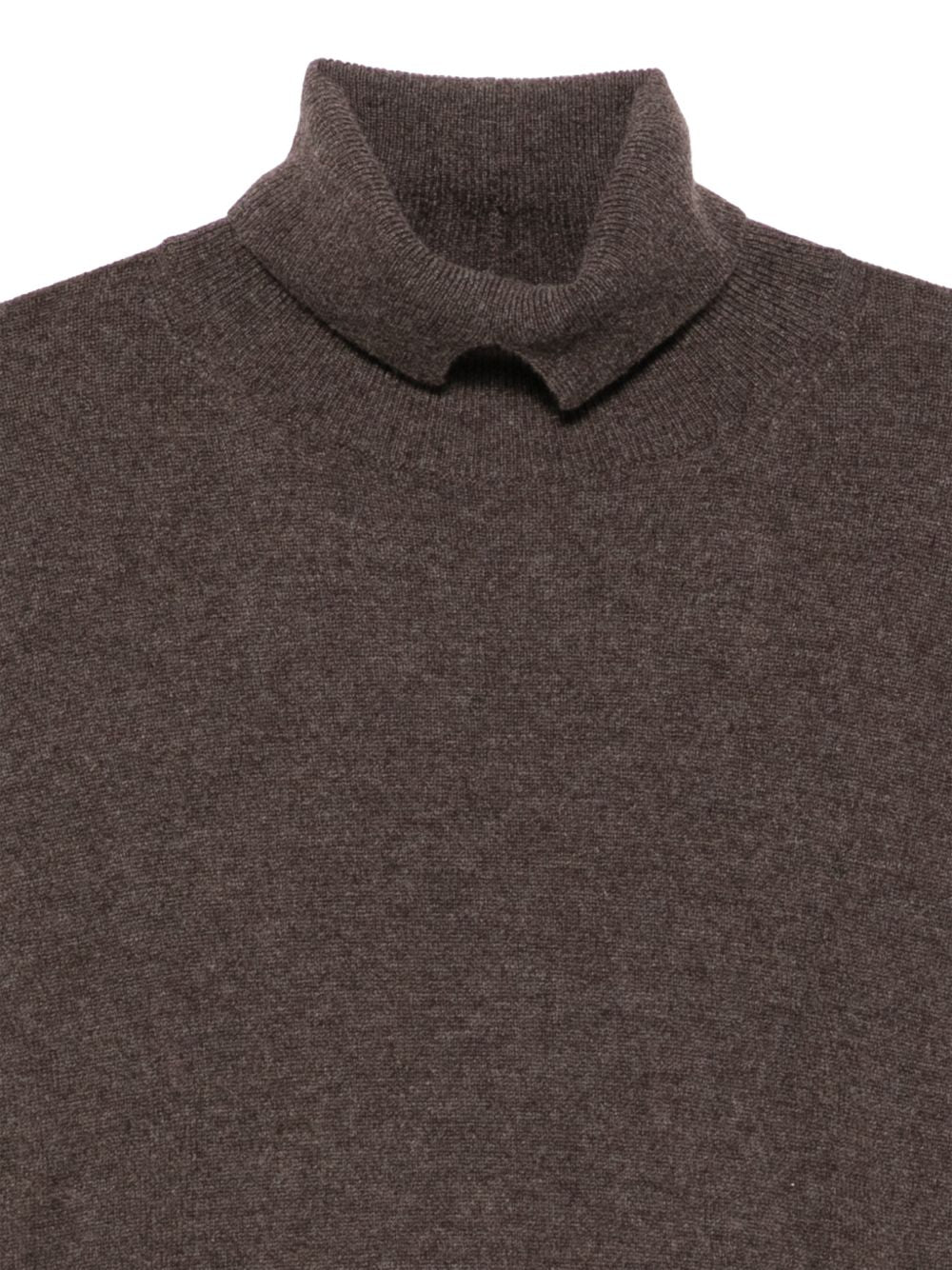 VANISE Maglia SANDRINE CACAO in cashmere con collo alto