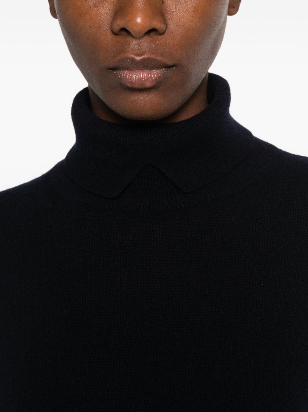 VANISE Maglia a collo alto in cashmere blu