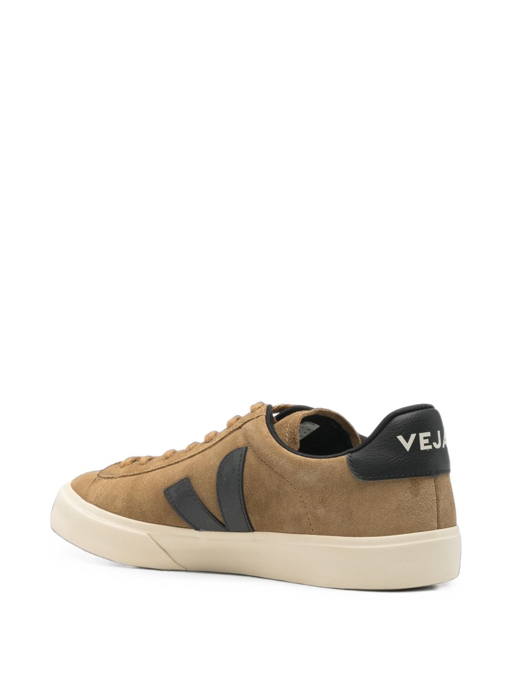 VEJA Sneakers nere e cammello in suede