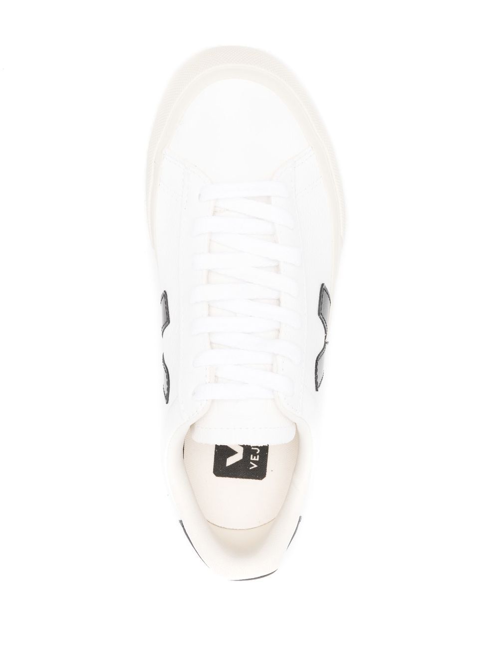 VEJA Sneakers bianche in pelle con dettagli neri