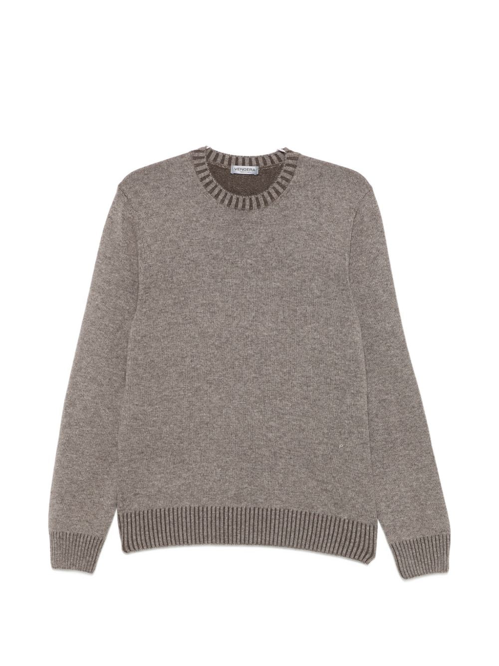 VENGERA Maglia da uomo marrone nocciola in lana