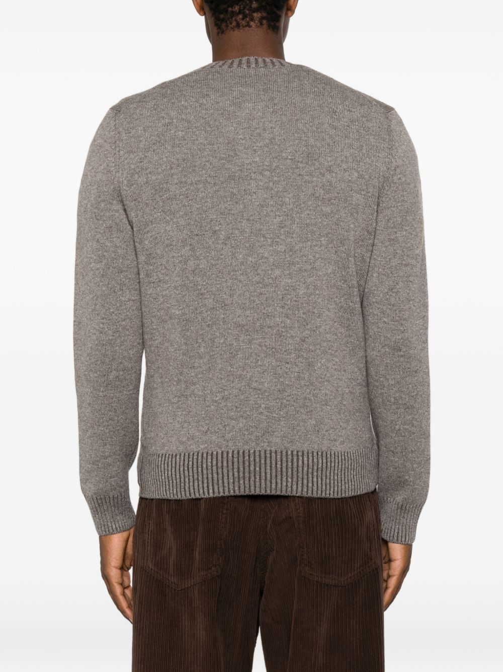 VENGERA Maglia da uomo marrone nocciola in lana