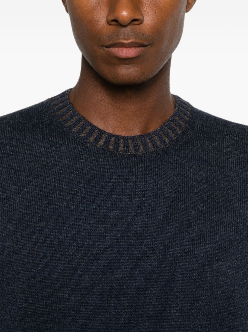 VENGERA Maglia da uomo blu in lana