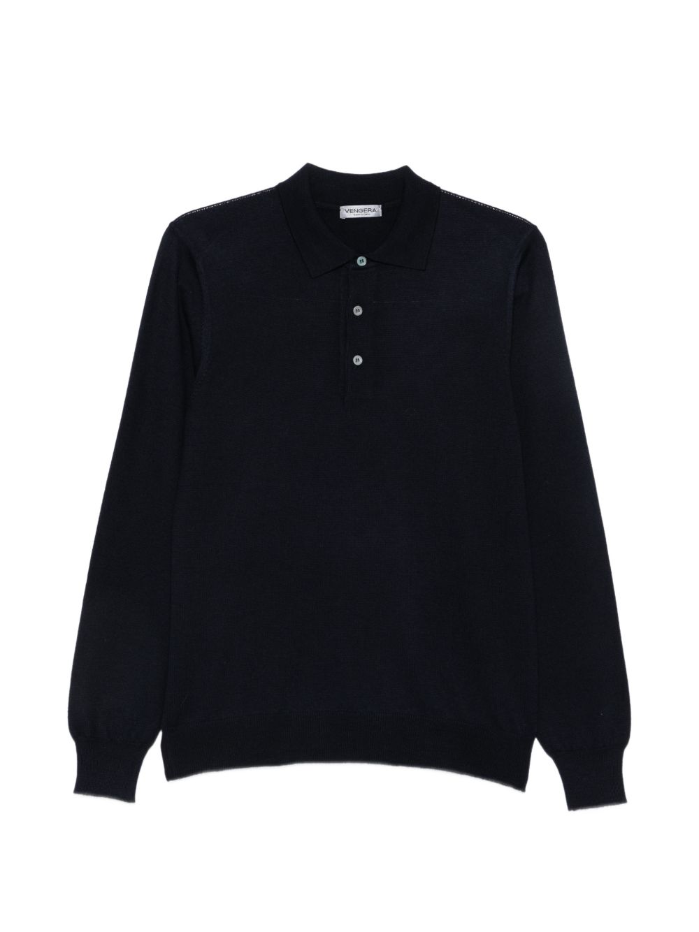 VENGERA Polo in lana vergine blu