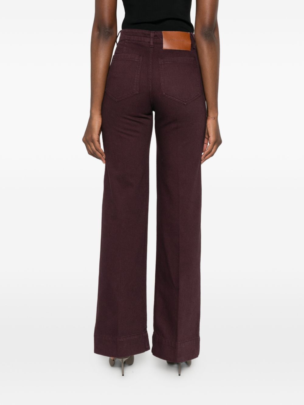 VICTORIA BECKHAM Jeans Alina in cotone bordeaux
