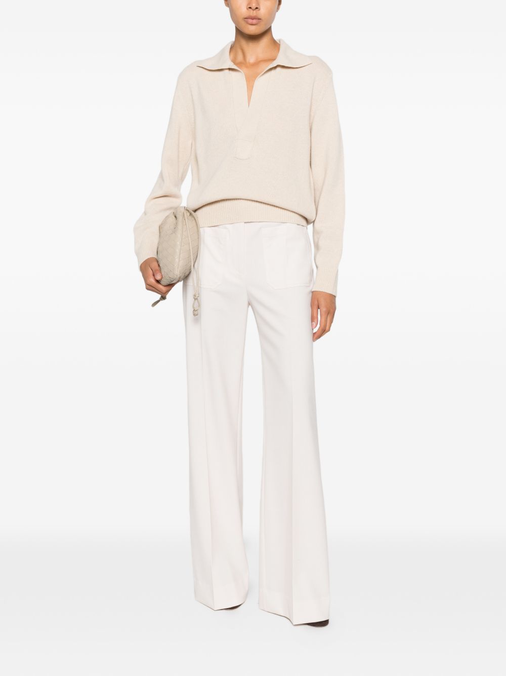 VICTORIA BECKHAM Maglia Genevieve in lana e cashmere con collo polo