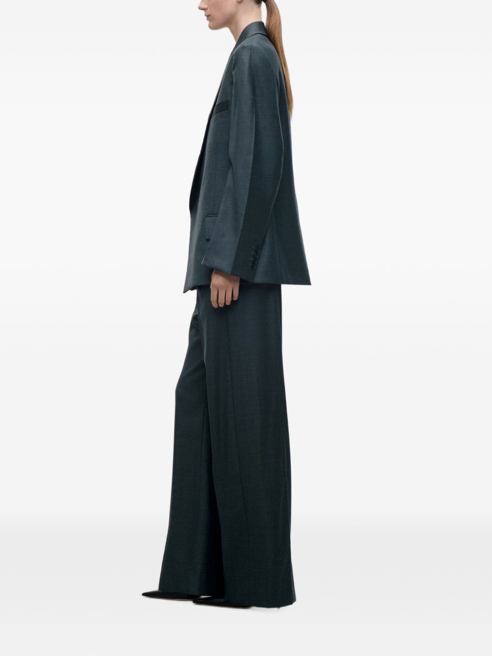 VICTORIA BECKHAM Blazer strutturato blu cenere