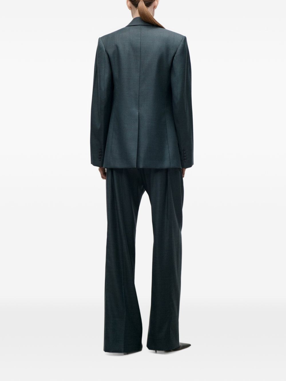 VICTORIA BECKHAM Blazer strutturato blu cenere