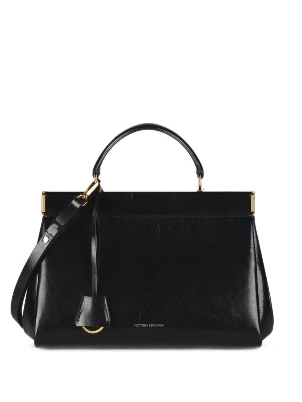 VICTORIA BECKHAM Borsa BLACK in pelle con manico e tracolla firmata