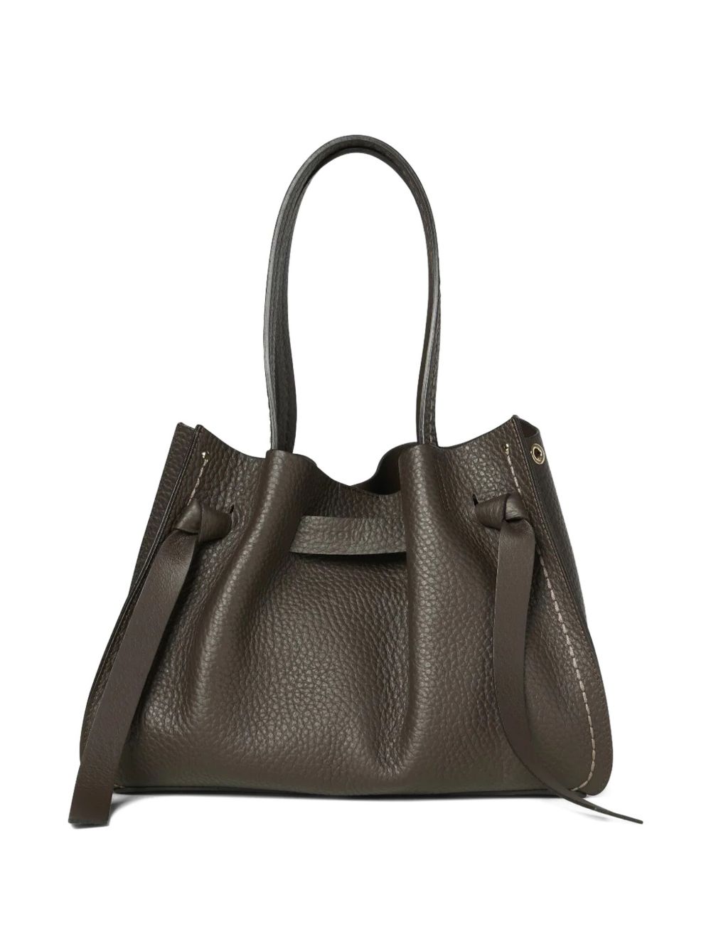 VISONA Borsa QUEEN MORO in pelle marrone