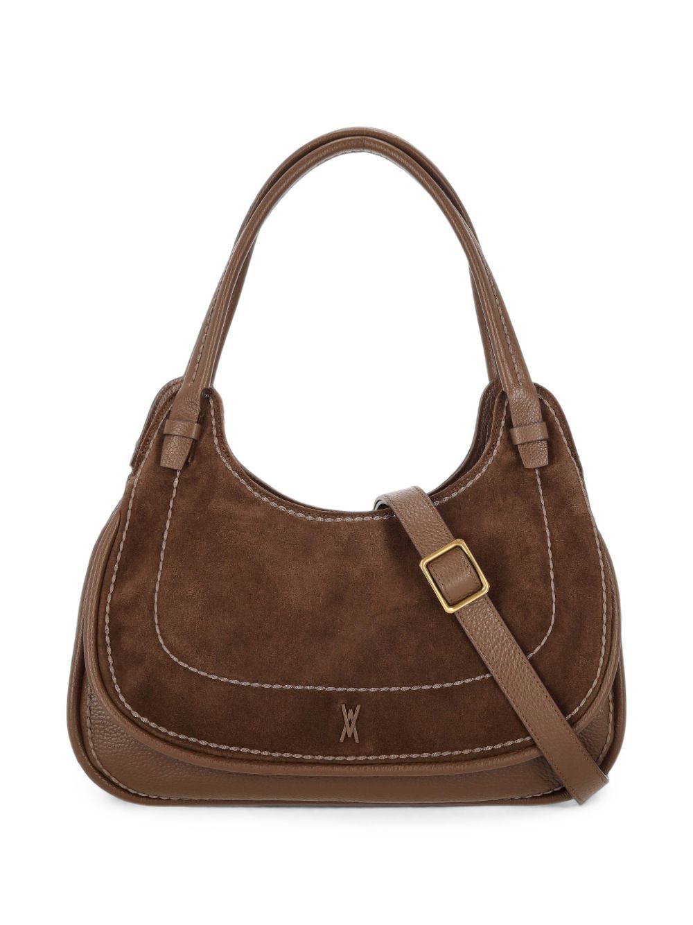 VISONA Borsa in Pelle Scamosciata Marrone