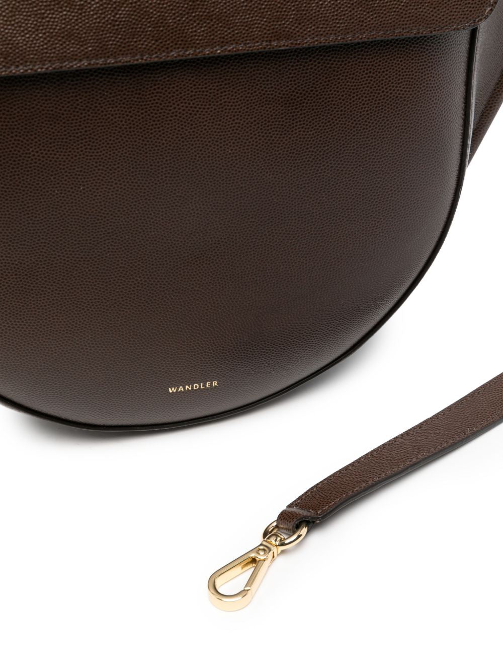 WANDLER Borsa a spalla in pelle di vitello marrone